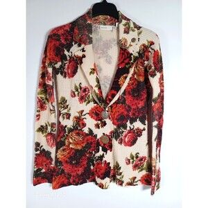 Anthro Sleeping on Snow Cardigan Sweater Wool Blend‎ Small Romantic Boho Work